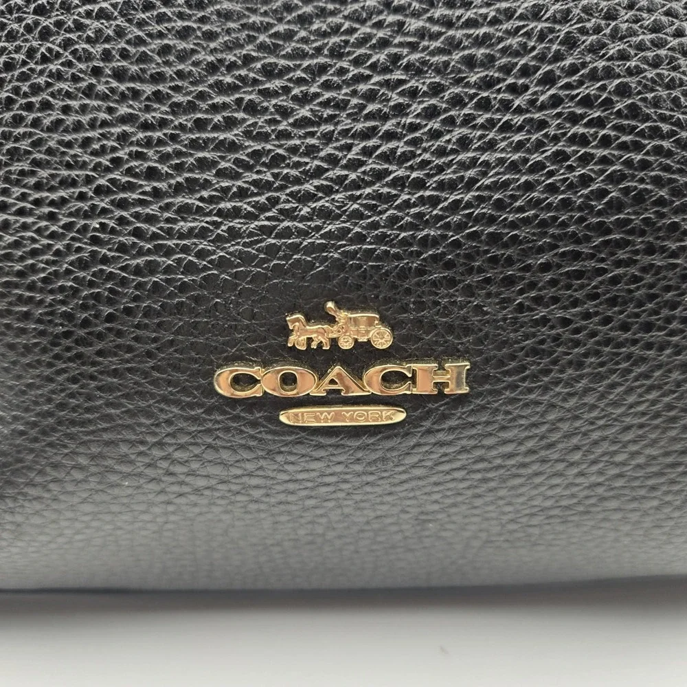Coach Val Duffle C2818 Black Pebbled Leather Shoulder Crossbody Bag Classy